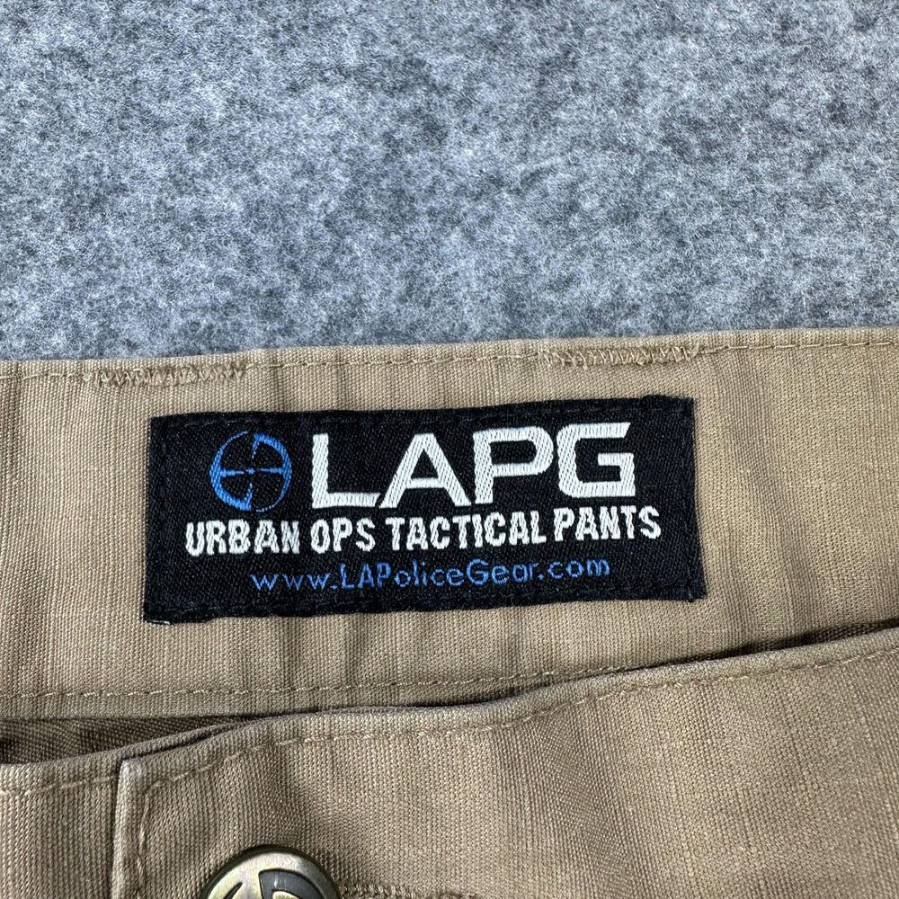 LAPG Pants Mens 38x30 Beige Urban Ops Tactical Cargo Canvas Workwear Utility - Picture 3 of 11